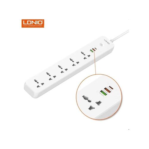 SC5319 Multi Socket Extension Lead with 5 AC 3 USB Power Socket Plug Extender 2M