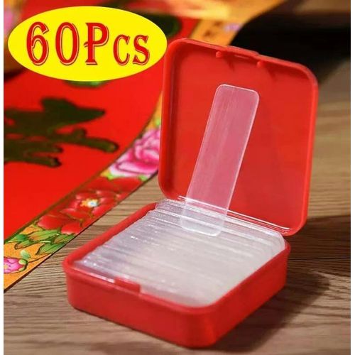 3M Double-Sided Clothing Body Tape 60 Pcs - Invisible Transparent Adhesive Strips for Fashion Skin - Double-Sided Tape for Shirts Dresses Tops - Skin-Friendly Secure Hold - 60 Strips Pack