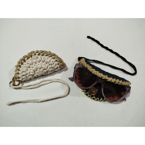 Eyeglass cases - Sunglasses holder - Sunglasses cases -black and off white