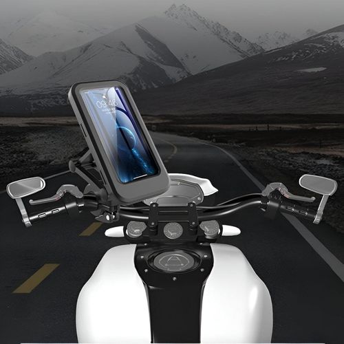 Cycling Phone Case - Waterproof Bicycle Mount with Auto-Telescopic Adjustment and 360° Rotation, Perfect for Smartphones and Navigation During Outdoor Rides