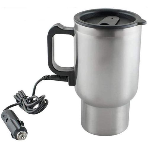 Stainless Steel Travel Mug 12V in Car Thermos Thermal Heated Travel Mug Cup Tea Coffee Cup Insulated Mugs 450ml with Car Charging System