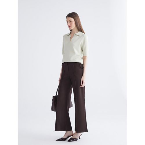Regular Fit Wide Leg Women's Trousers