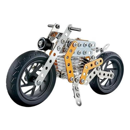 Yellow Metal Bicycle Mechanical Construction Engineering Kit, 140 Pieces