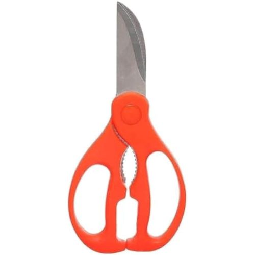 Stainless steel modern kitchen scissors - orange