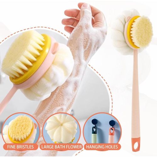 2-in-1 Shower Body Brush With Long Handle.