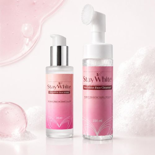 Daily Brightening & Radiance Routine Bundle (Face Cleanser 200ml + Face Serum 60ml) - Integrated Formula for Even Skin Tone