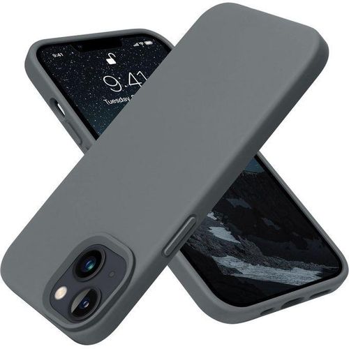 Autobly Ultra Slim Silicone Shockproof Mobile Phone Case with Scratch-Resistant Microfiber Lining Designed for iPhone 13 61-inch Space Gray