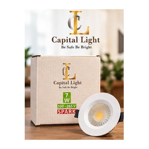 Capital Light 7W LED Recessed Downlight – Warm Light – 630 Lumens – 100-265V