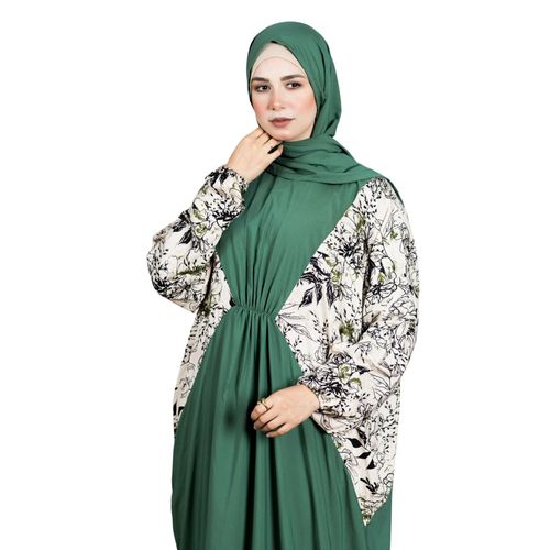 اسدال زهره - المقاس فرى سايز - الخامه من الفسكوز المعالج ضد الانكماش - اللون زيتى