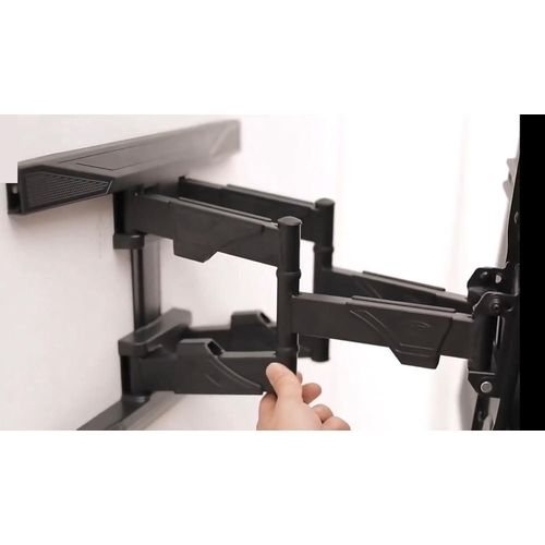 P6 Mobile TV Stand Wall Mount Two Arm P6 Monitor Stand 40-80 Inch Full Motion Wall Mount for LED LCD Flat/Curved Screen Holds up to 45 kg, Black