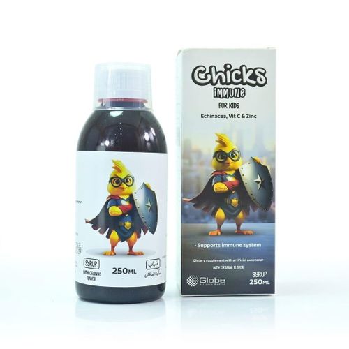 Chicks Immune Dietary Supplement for Kids – Orange Flavor – 250ml