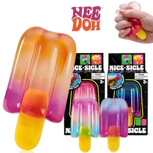 Nee-doh Nice Cone Colorful Ice Cream Shaped Sensory Stress Reliever Fidget Tool Focus for Adults & Kids