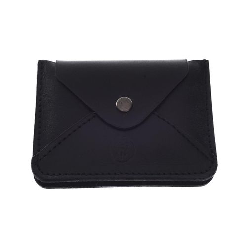Natural Leather with Capsule Card Holder for Men - Black