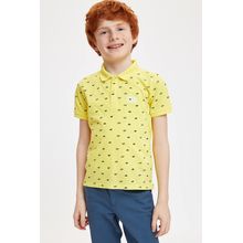 Boy Yellow Polo Neck Polo T-Shirt