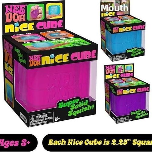 Schylling Needoh Nice Cube Squishy Dumpling Toy Explosion Sensory Fidget Toys Squeeze Square Pinch Music Decompression Vent Toys