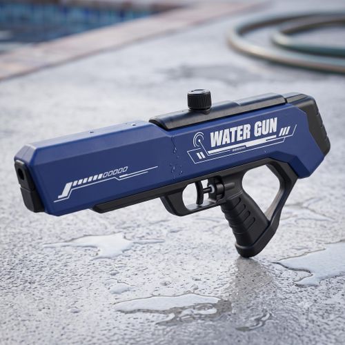 High Pressure Futuristic Manual Water Gun Blaster – Sleek Blue & Black Design – Leak-Proof Top Tank – Durable Non-Toxic ABS Plastic – No Batteries Required – Perfect Outdoor Summer Fun Gift for Kids, Teens & Families