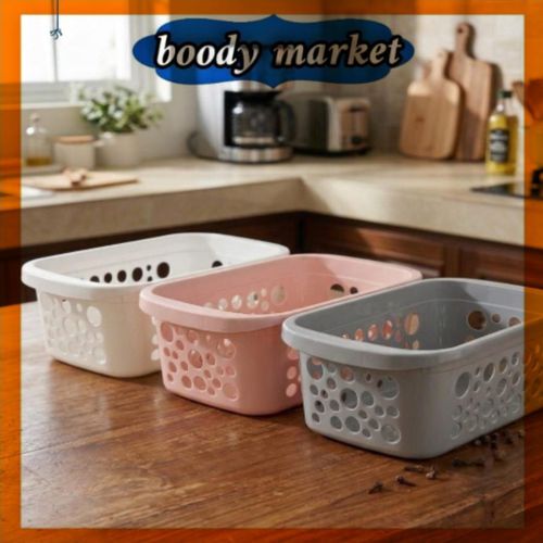 Plastic storage basket container, for fridge organizer large size