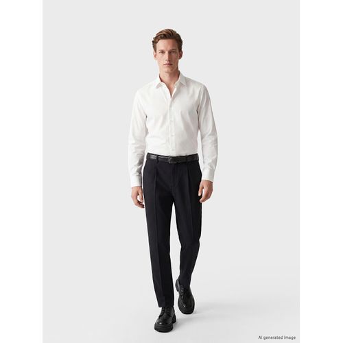 Regular Fit Pleated Men's Trousers