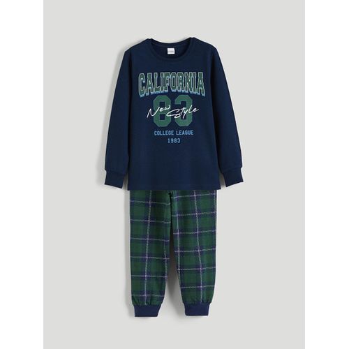 Crew Neck California Print Boy's Pyjamas Set