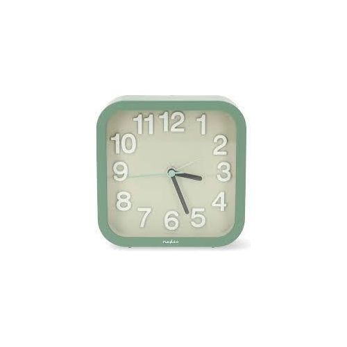 Square decorative wall clock - OUDTEC multi-colored 3030cm analog wall clock with 3D raised letters battery saving large copper coil