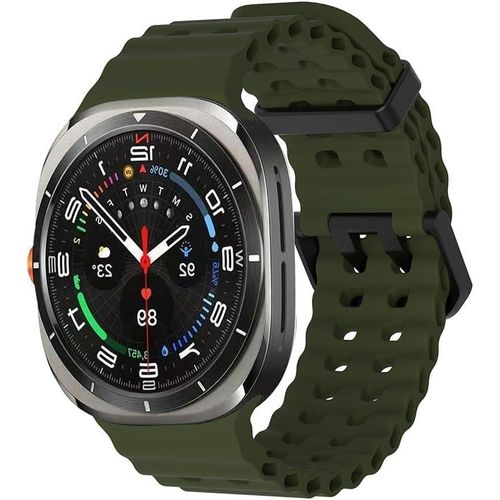 TENtech Silicone Band for Samsung Galaxy Watch Ultra 47mm, Soft Silicone Waterproof Sport Strap for Galaxy Watch Ultra 47mm - Green