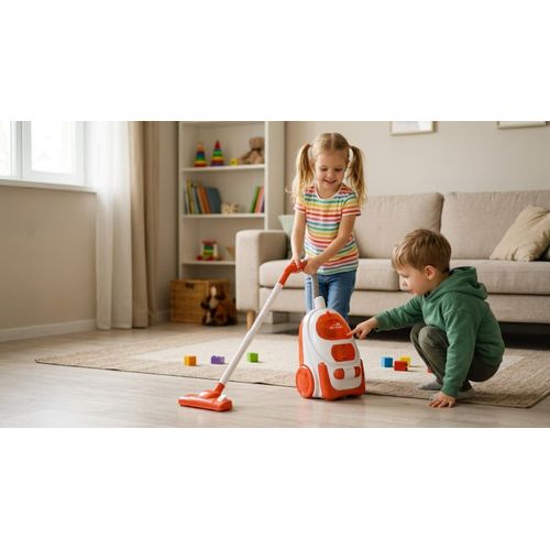 The 3213 Vacuum Cleaner is an innovative toy that lets your child feel like a real housekeeper. Its vibrant colors and fun details, combined with realistic suction sounds, create an engaging play experience.