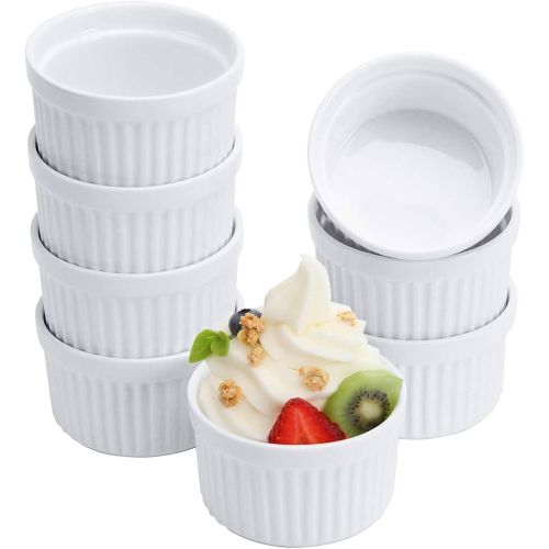 Porcelain ovenware dishes, microwave safe, set of 6 pieces