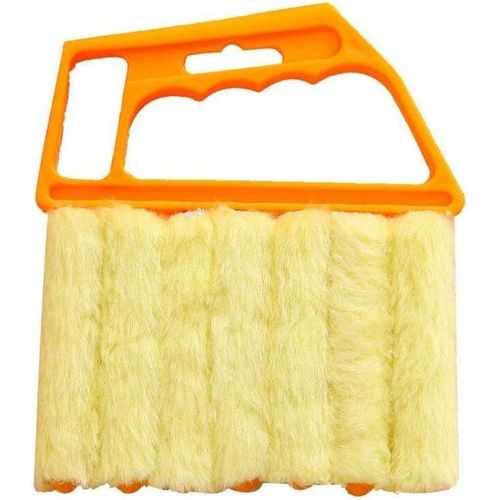 Mini Blind Cleaner Tool - Handheld Brush for Wood/Vinyl Blinds - Reusable with Detachable Roller