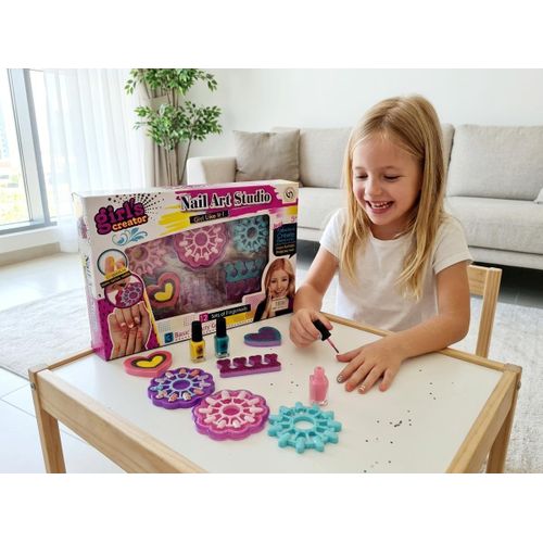 Nail Makeup Art Kit 325 for Girls, Vibrant Colors & Fun Accessories, Complete Nail Polish Set for Creative DIY Beauty, Kids Gift