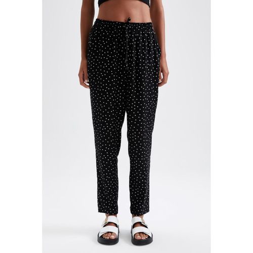 Harem With Pockets Viscose Trousers - Black
