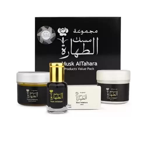 مجموعة مسك الطهارة بعطر المسك الأسود برائحة قوية وثبات يدوم طويلا 4 قطع