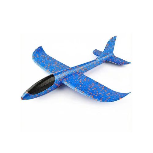 Large Foam Hand Throw Airplane Toy – Manual Launch Glider Plane for Kids Lightweight EPP Outdoor Flying Aircraft Model Break-Resistant Aerobatic Sports Toy Birthday Party Favor & Garden Game Gift for Boys & Girls Blue