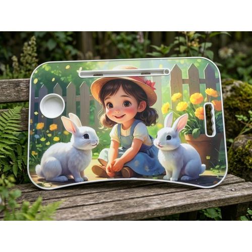 Portable Kids Folding Study Desk & Tray Table - Printed Pattern for Kids