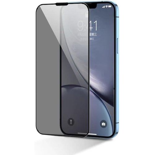 Privacy Glass Screen Protector Compatible with iPhone 13 Pro Max and iPhone 14 Plus Full Coverage Tempered Glass