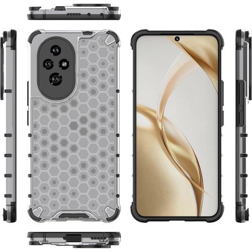 Compatible with Honor 200 5G Case Cover,Compatible with Honor 200 5G Honeycomb Anti-Drop Shock-Absorbing Case White