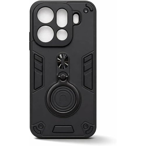 Case Compatible with OPPO FIND X9 PRO Dual Layer Protective Shockproof Hard Armor Cover with 360 Rotating Finger Ring Kickstand and Car Magnetic Mount Black