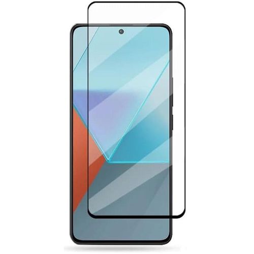 GLASS SCREEN PROTECTOR SMOOTH FEEL , DUST PREVENTION AND NO DUST INGRESS , SHOCK RESISTANT Compatible With Infinix Hot 50 - BLACK EDGE