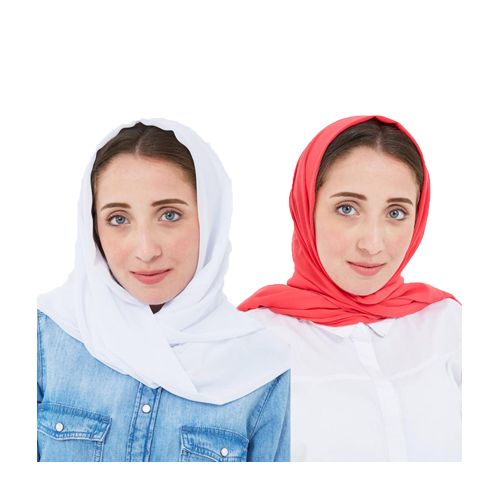 Of Two Plain Casual Women Chiffon Scarf Big Size