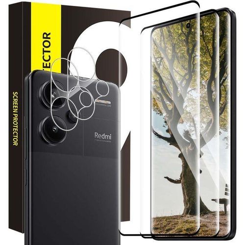 2+2 Tempered Glass for Xiaomi Redmi Note 13 Pro Plus 5G, 9H Hardness Anti Scratch Glass Protection+Camera Film, 3D Touch Sensitive, HD Bubble Free Redmi Note 13 Pro Plus Screen Protector