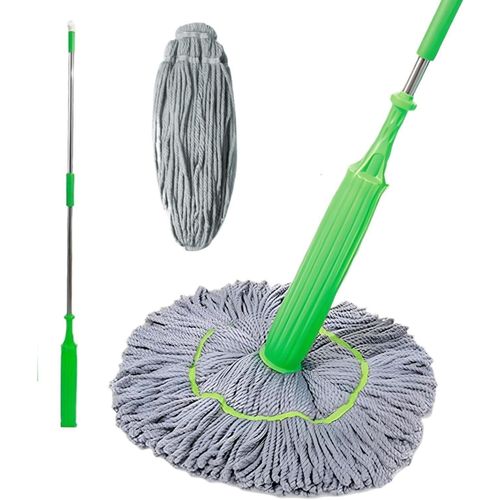 Self-Squeeze Microfiber Mop for Multi-Surface Floors - Lightweight Spin Mop with Hands-Free Water Removal for Fast & Streak-Free Cleaning