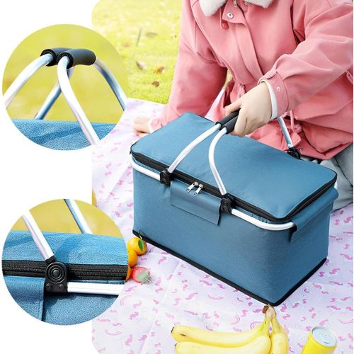 Portable Food Insulator - Keep your dishes fresh with this well-padded thermal bag equipped with a solid metal structure and collapsible design for effortless travel and storage