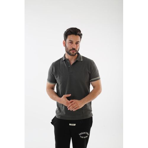 Dice Grey Men's Slim Fit Polo T-Shirt - 100% Cotton