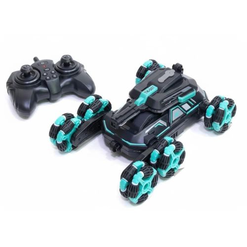 RC Stunt Car 2.4GHz Smart Rotation Vehicle with Remote Control & Sound & Lights - Green - 802-4B