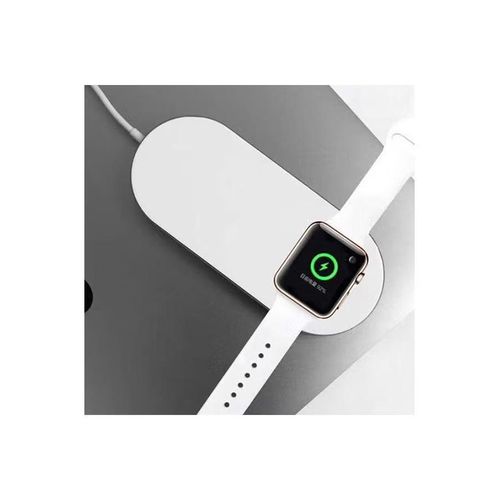 2 in 1 Mini Airpower Wireless Fast Charger for Smart watch & iPhone X Samsung White
