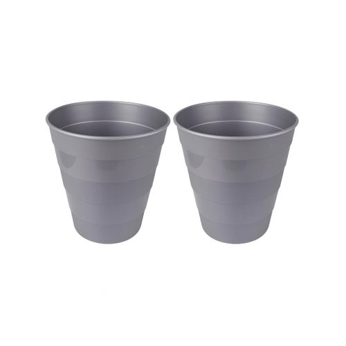 2 gray baskets for the office, kitchen, or bathroom.