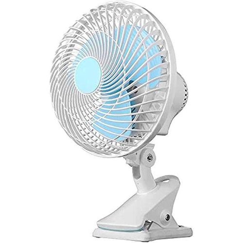 Mini Electric Clip-On Desk Fan – Small Portable Electric Fan with Strong Airflow – Rotating Head Clamp Fan for Office, Kitchen Bedroom – Quiet Cooling Desk Fan – Electric Table Fan for Home Use – Adjustable Clip On Fan