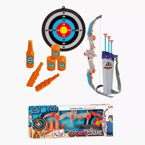 Archery Set Light Up the Night Sport Game with Target & Arrows Bags - GJ3501A