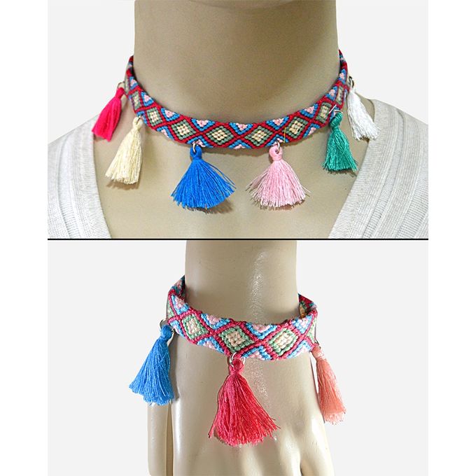 اشتري ZISKA Set Of 2 Piece - Thread Choker And Thread Bracelets -  Multicolour في مصر
