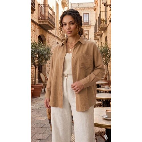 Casual Oversized Linen Shirt