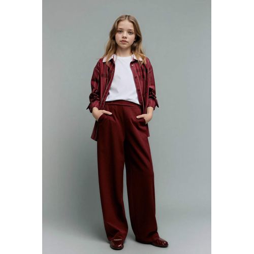 بنطلون بناتي وايد ليج برجل واسع